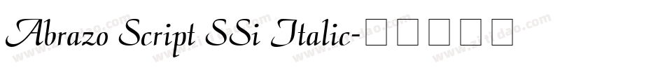Abrazo Script SSi Italic字体转换